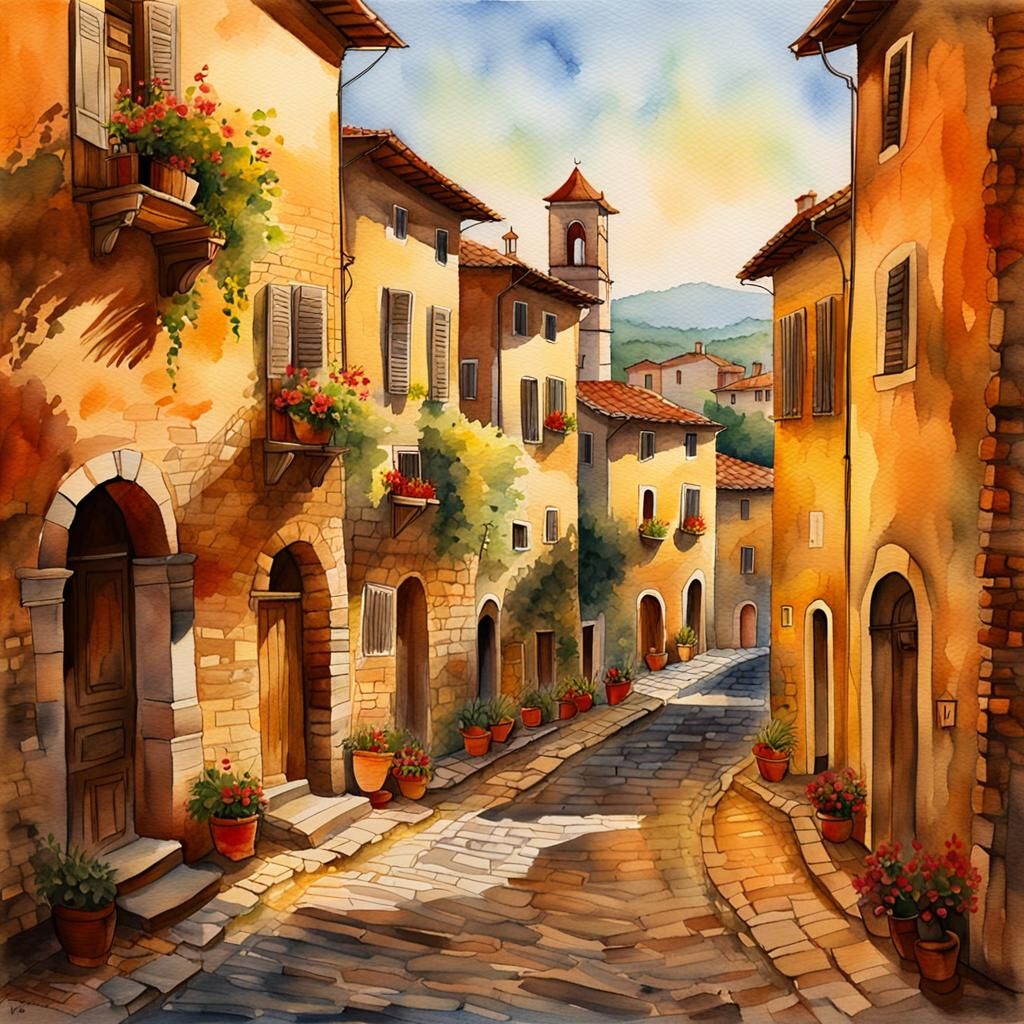 Old Italian countryside village