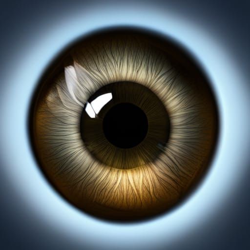 Detailed Human Eye Close-up in Hyperrealistic Style