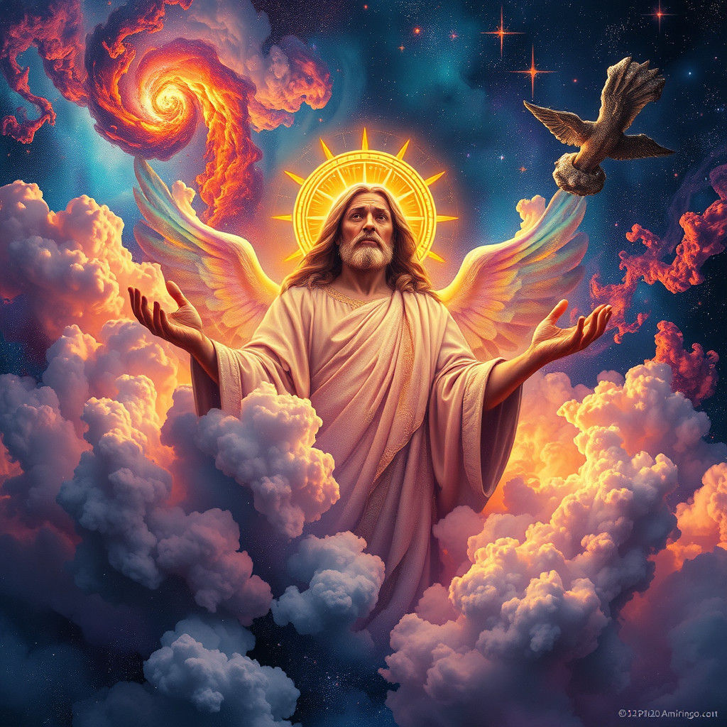 Astral Saviour in Visionary Art Style