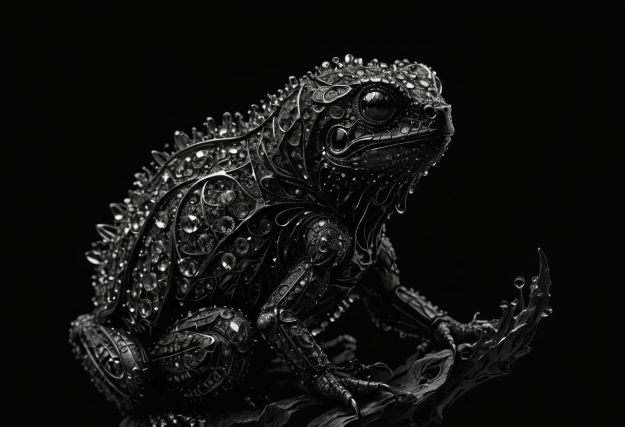 Detailed Image with Fine Black Ink Retouch