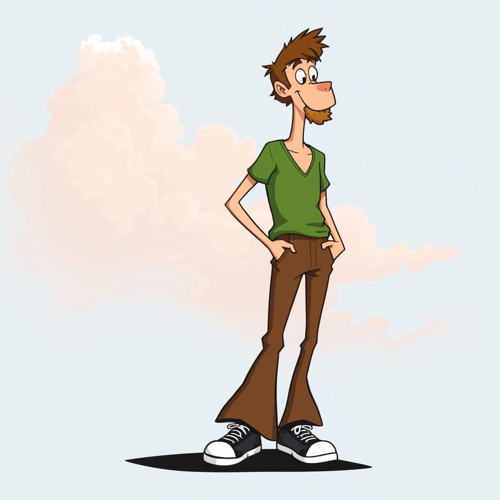 Laid-Back Teenager in Hippie Chic Attire