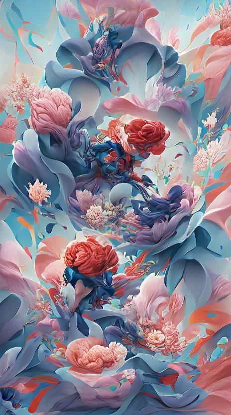 Floral Dreamscape in Vibrant Colors