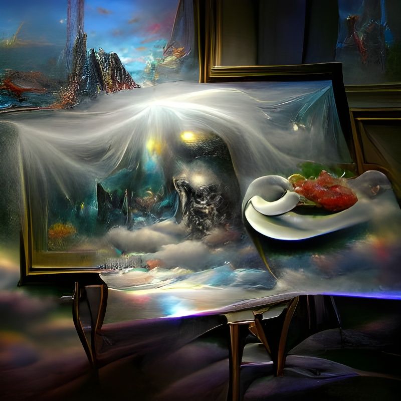 Cosmic Astral Illustration in Surrealist Style