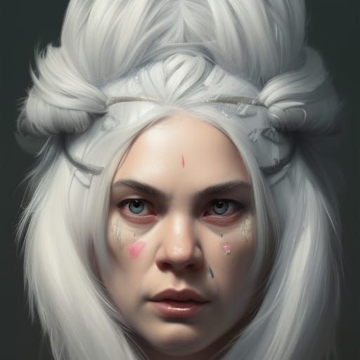 Dwarf Druid Portrait with Mastiff in Detailed Digital Art