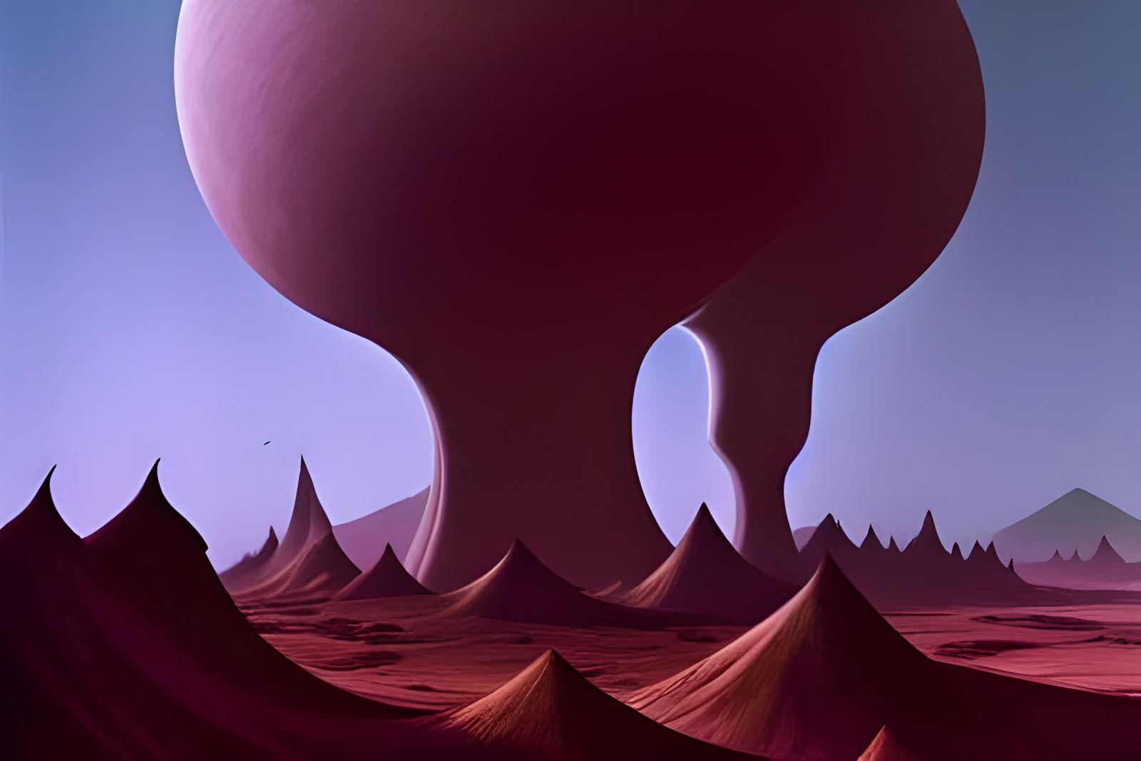 Alien Mountain Planet in a Cinematic Style