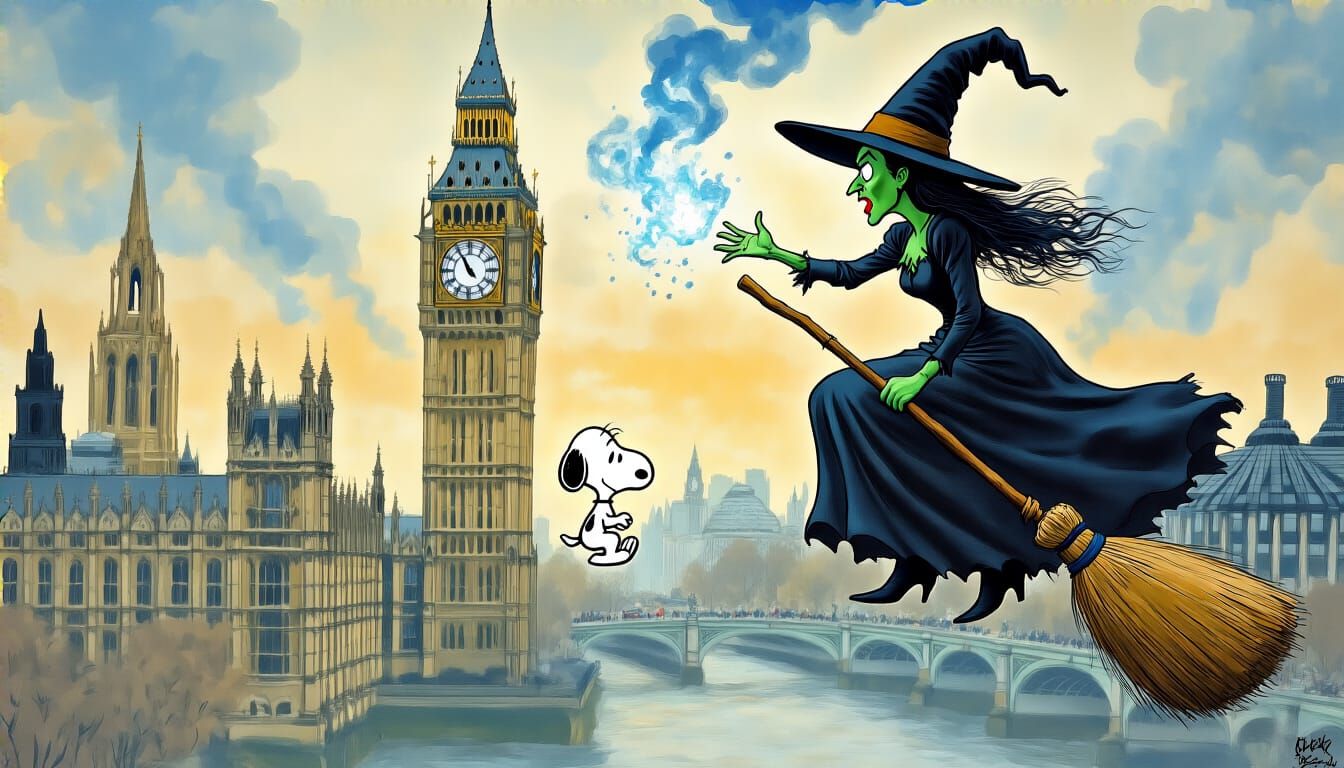 The Wicked Witch of the West is seen throwing the casting a ...