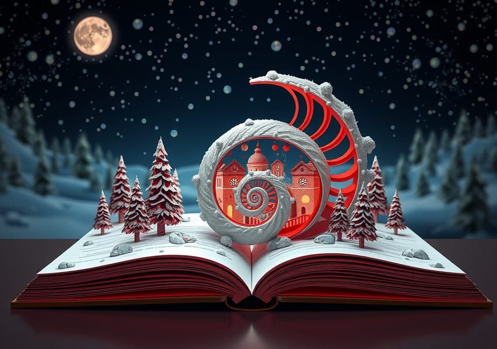 Whimsical Winter Paper Sculpture in 3D