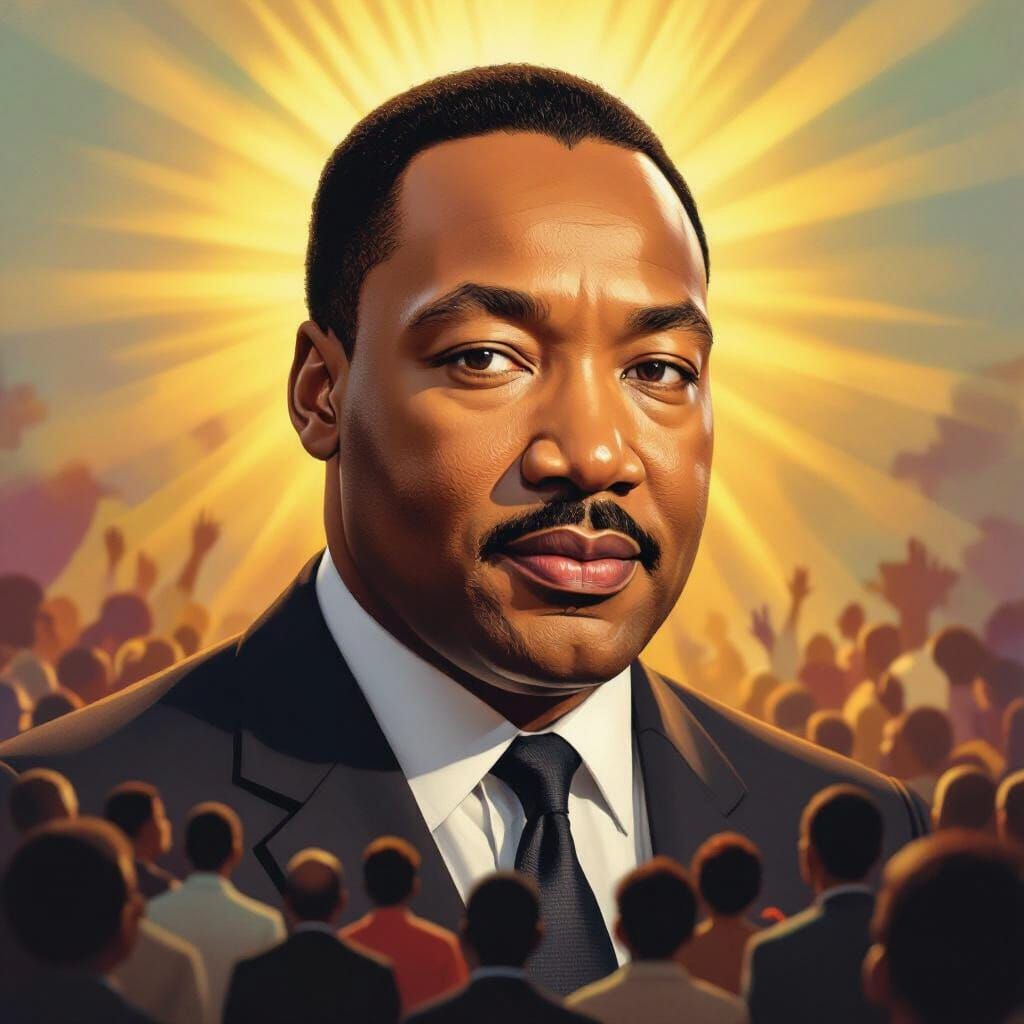 Radiant Martin Luther King Jr. Inspiring Humanity