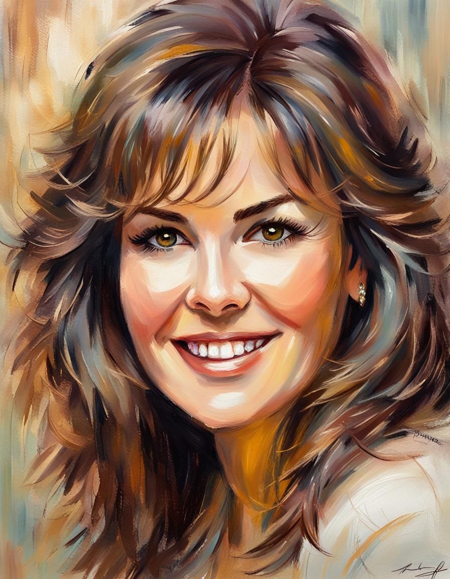 Impressionist Oil Portrait of a Young Woman