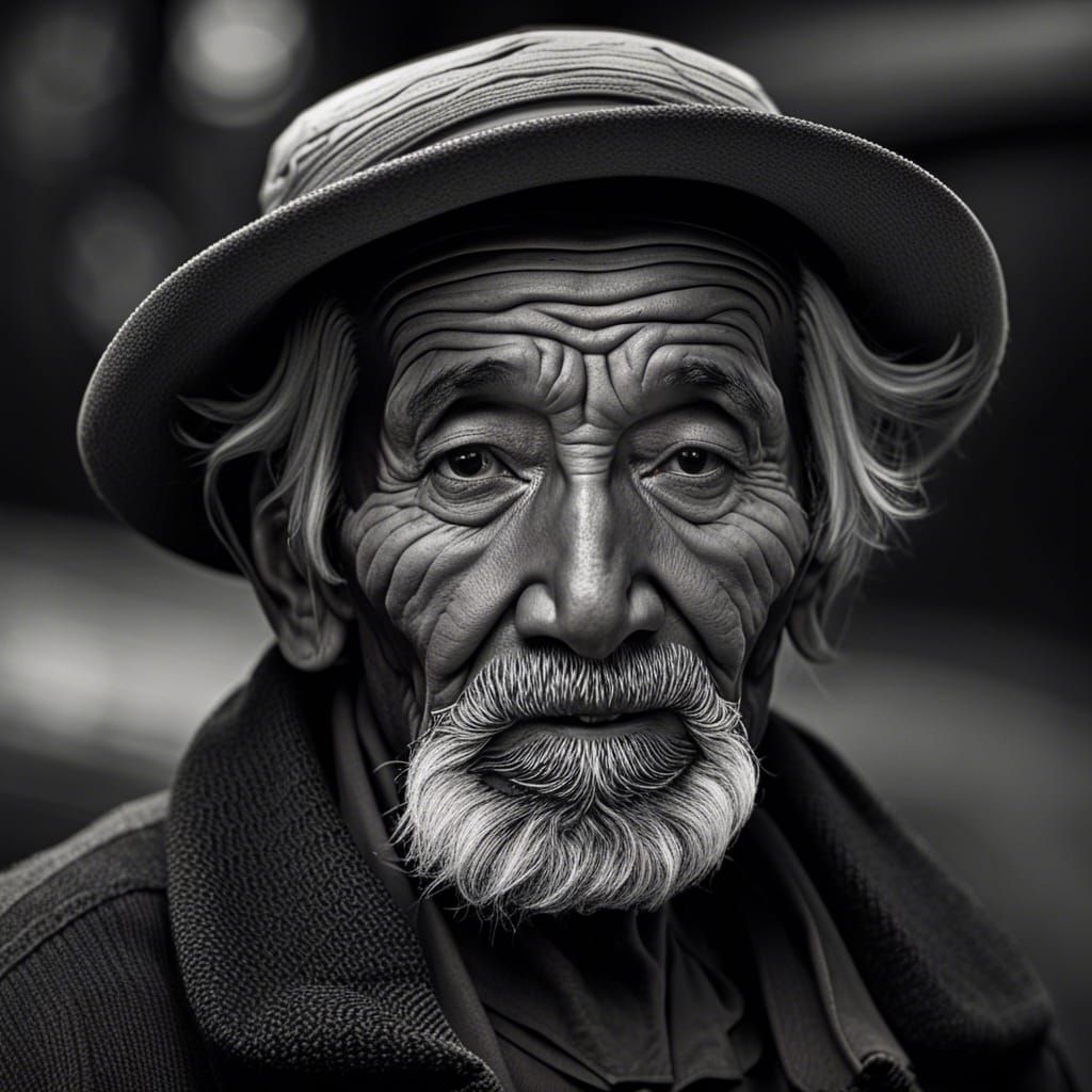 Old american homeless