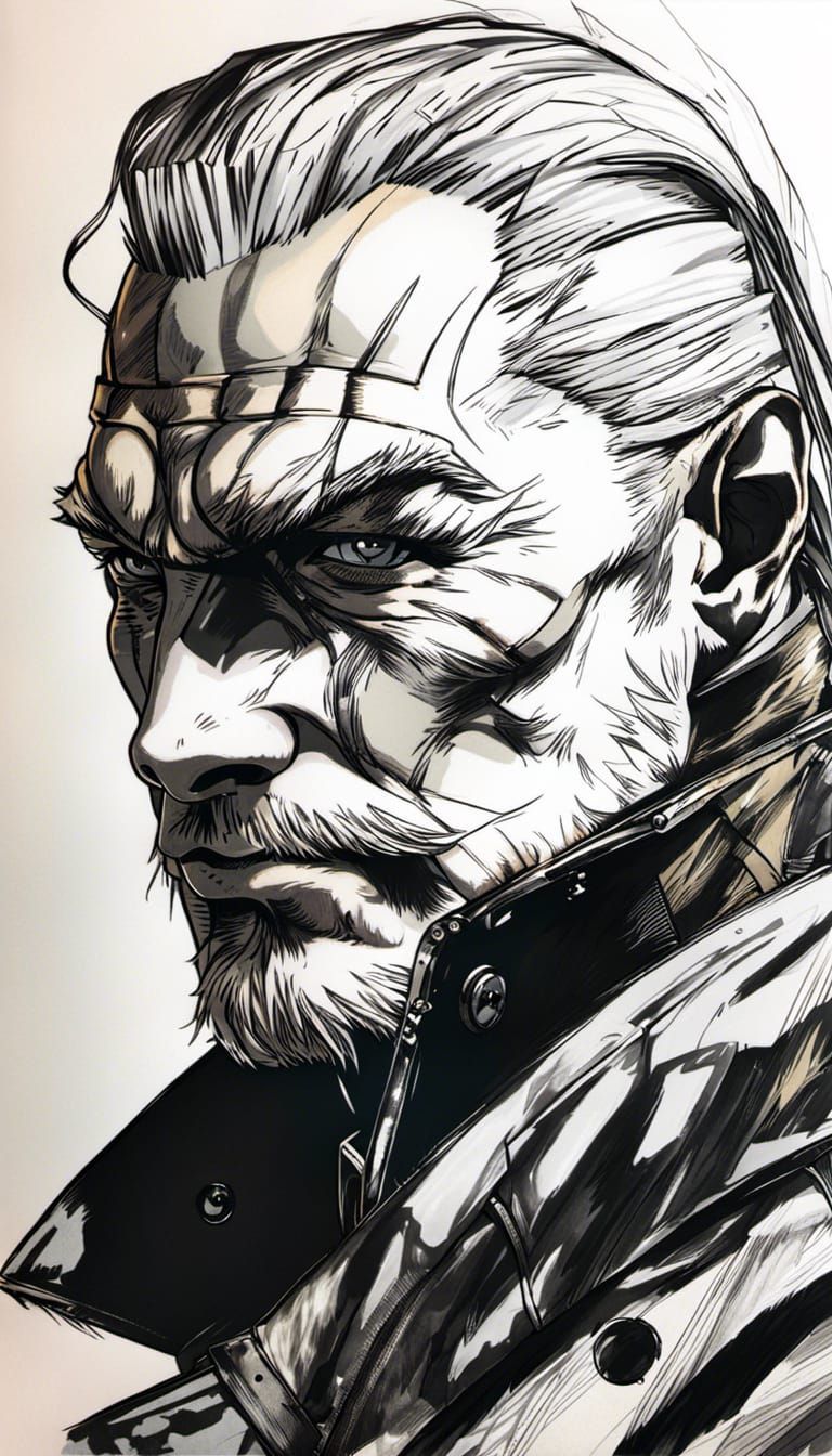 Sketch portrait of Revolver Ocelot