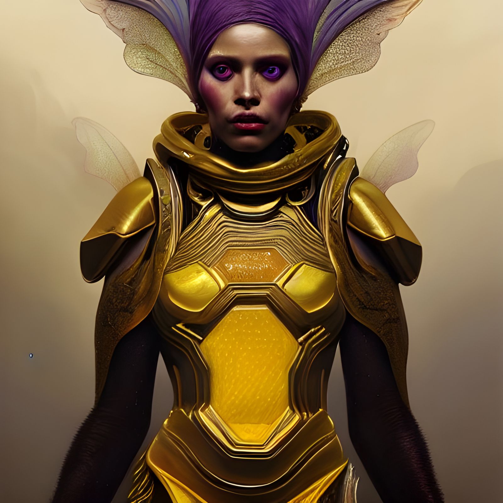 Honey Sorceress Painting in Digital Art Style