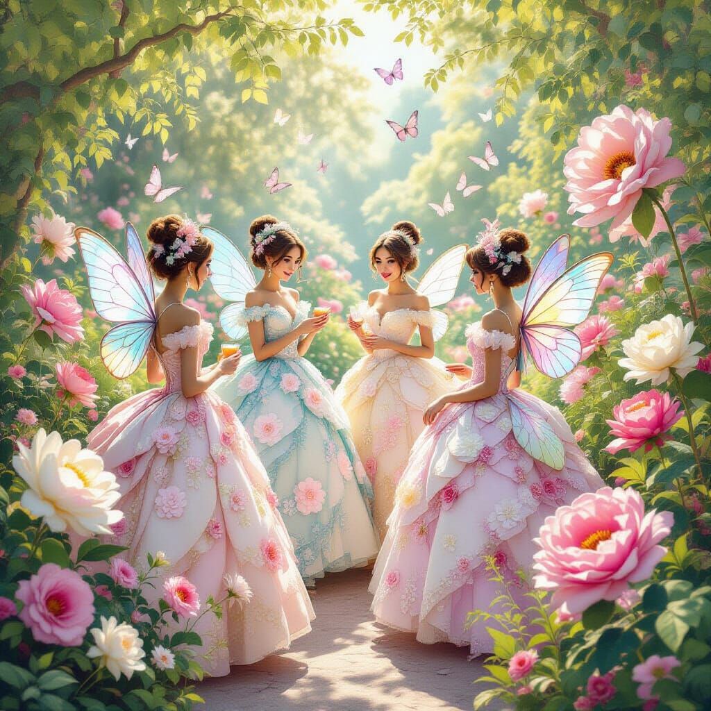 Whimsical Garden Party With Spun Sugar Glass Dresses