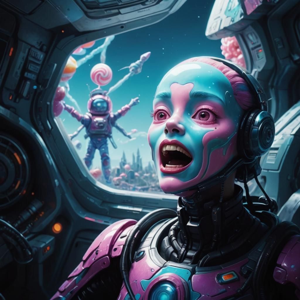 I Have No Mouth: Candy Art Sci-Fi Scene