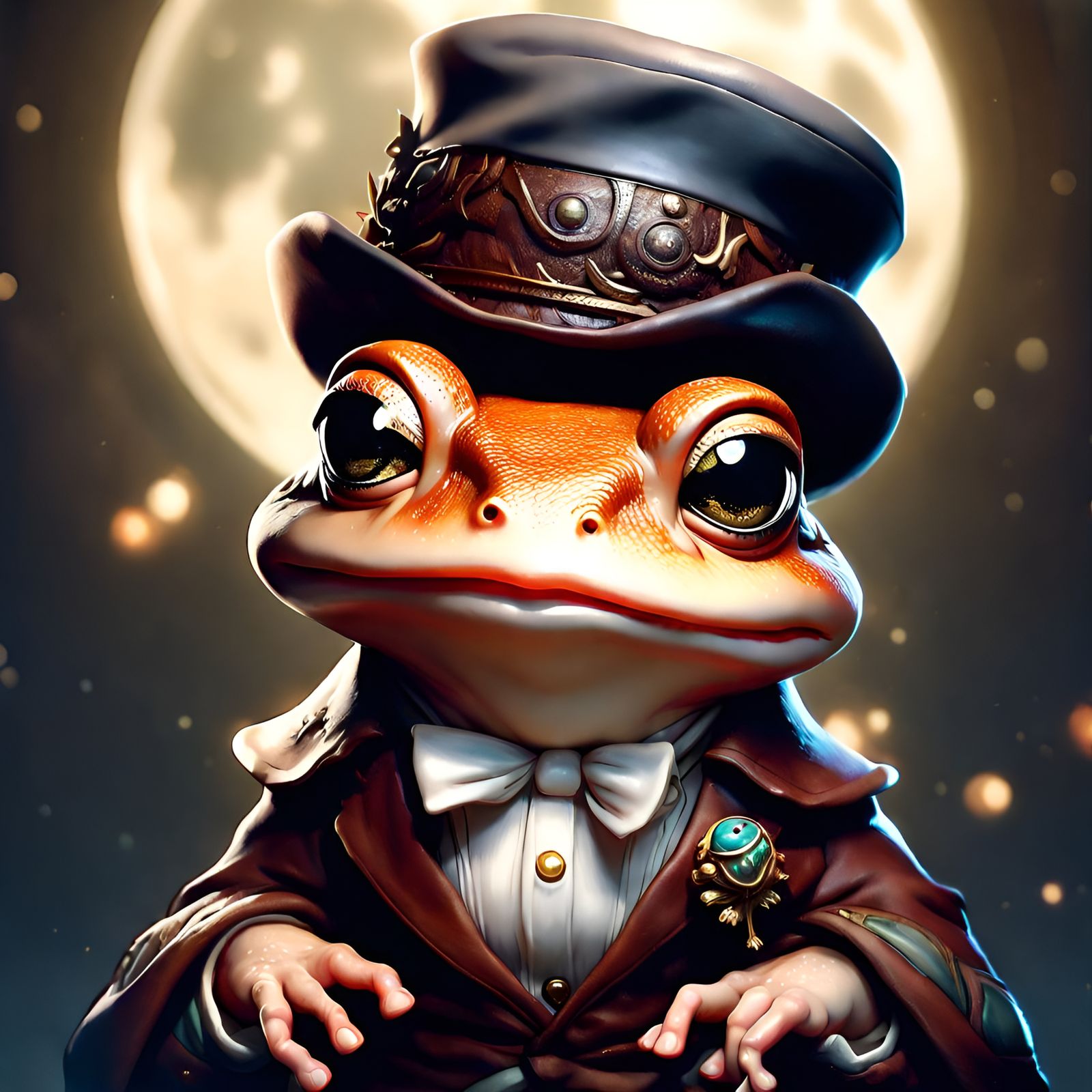 Chibi Toad Portrait in Detailed 3D Style