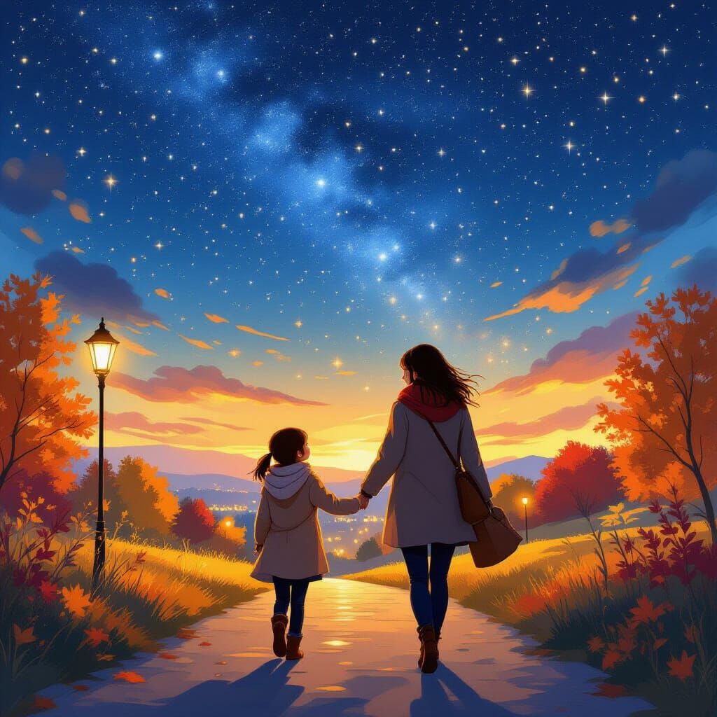 Cozy Autumn Date Night Under Starry Sky