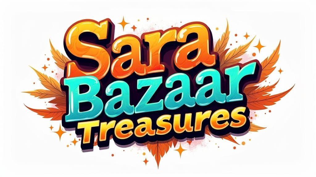 Vibrant Logo for Sara Bazaar Treasures in Modern Style