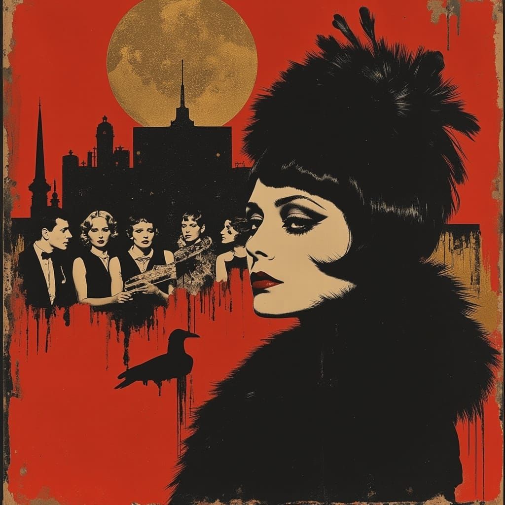 Epic Berlin Cabaret Poster in Weimar Republic Style