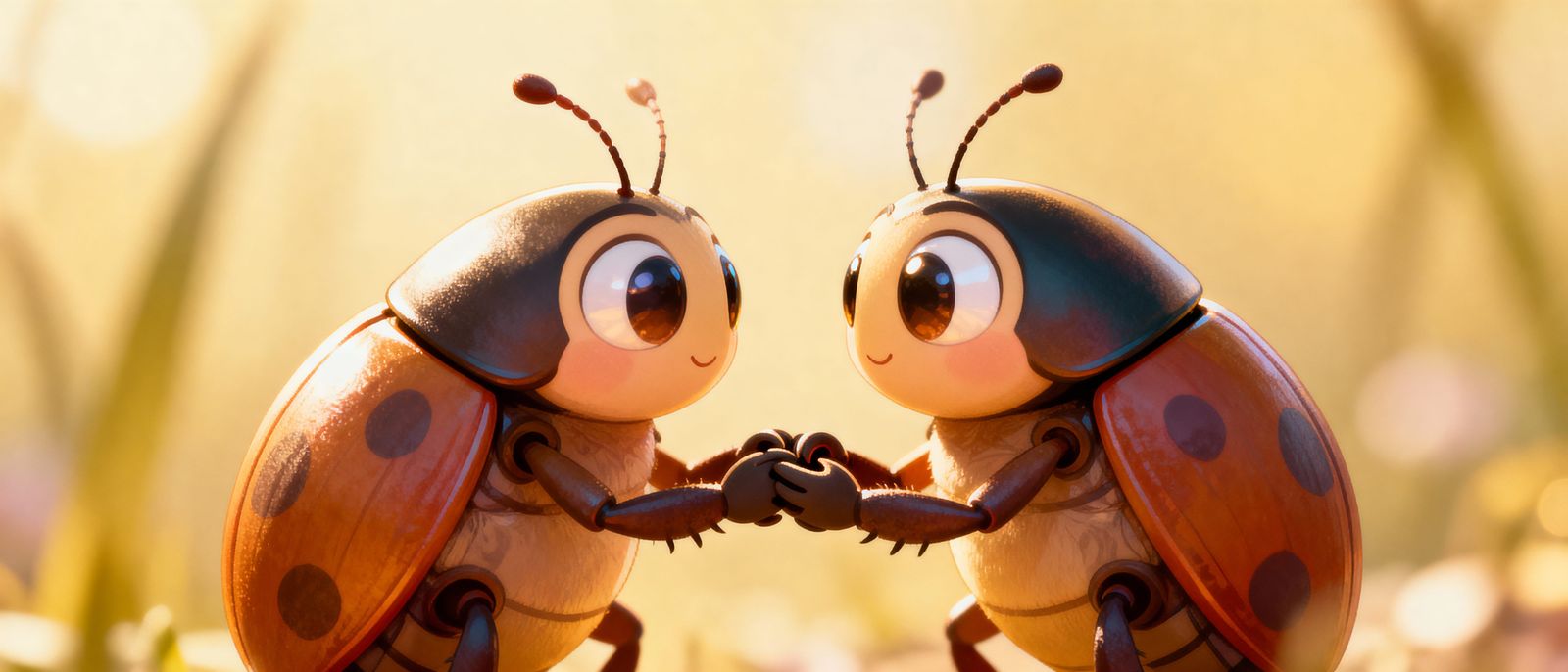 Anthropomorphic Beetles Holding Claws