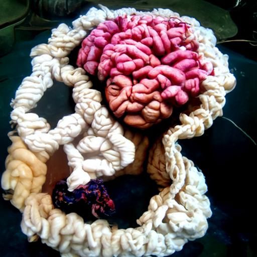Yarn-Crafted Mother Brain: A Fiber Art Sculpture