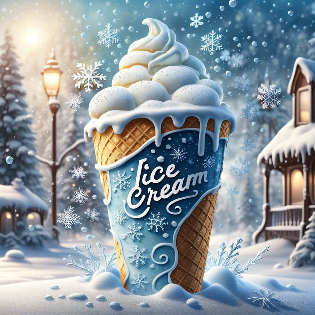 Ice Cream Tube Creates Winter Wonderland