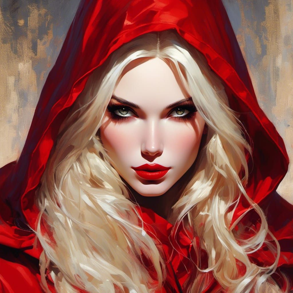 Red Riding Hood in Comic Book Art Style
