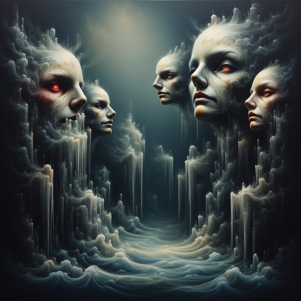 Surrealist Carnival Frozen in Time