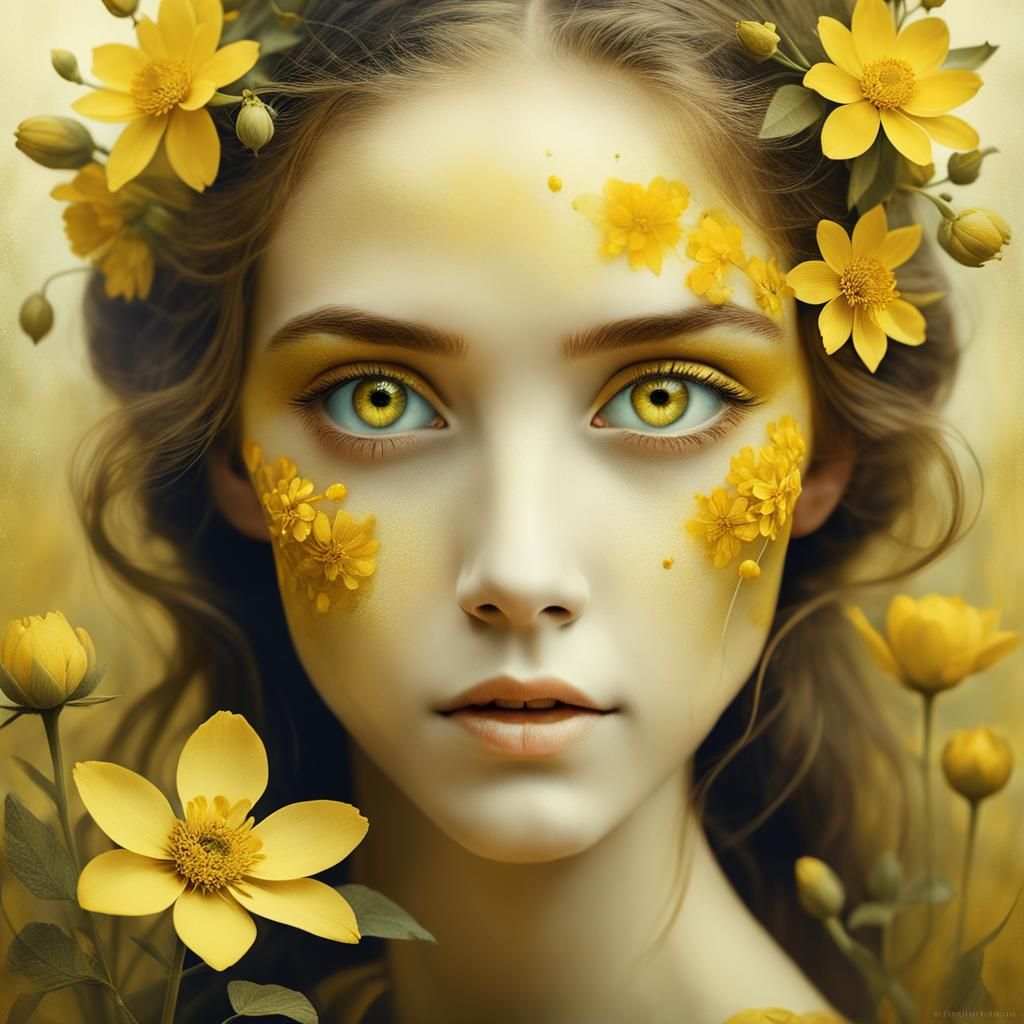 Portrait in yellow tones