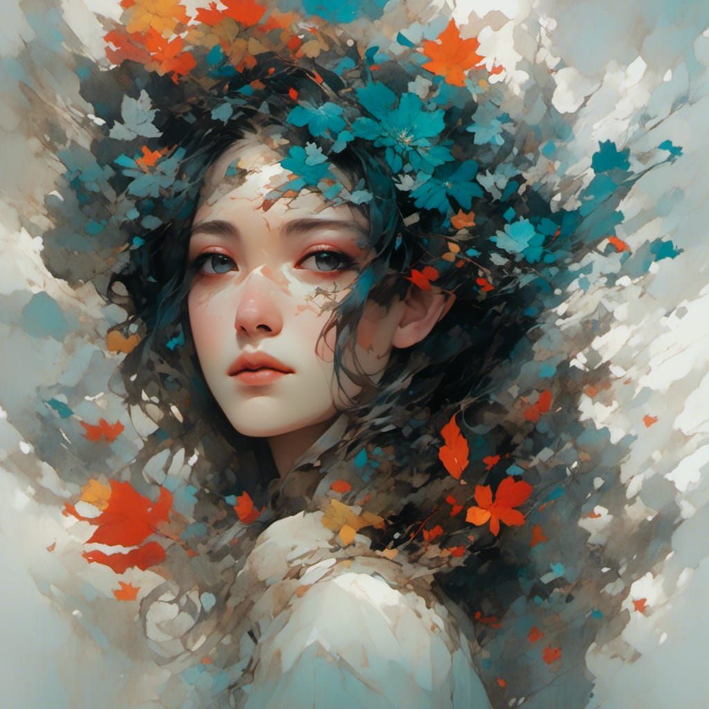 Abstract Dripping Paint Colorful Art