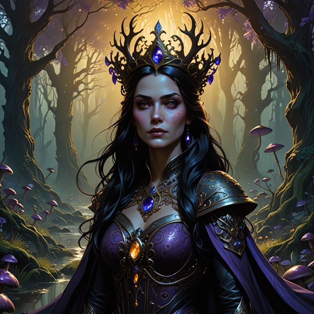 Ethereal Dark Fantasy Queen Rises from the Swamp