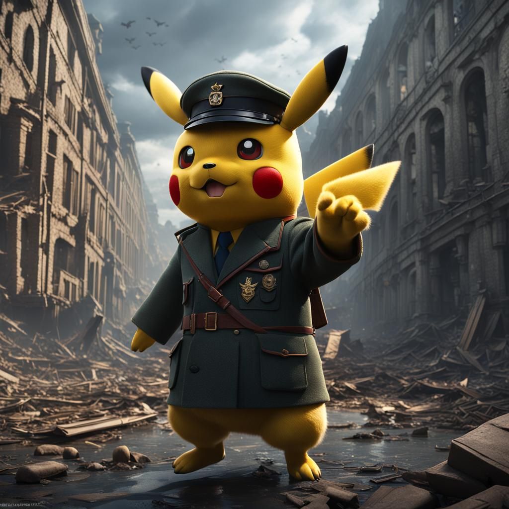 Pikachu as a Nazi Leader: Detailed Concept Art
