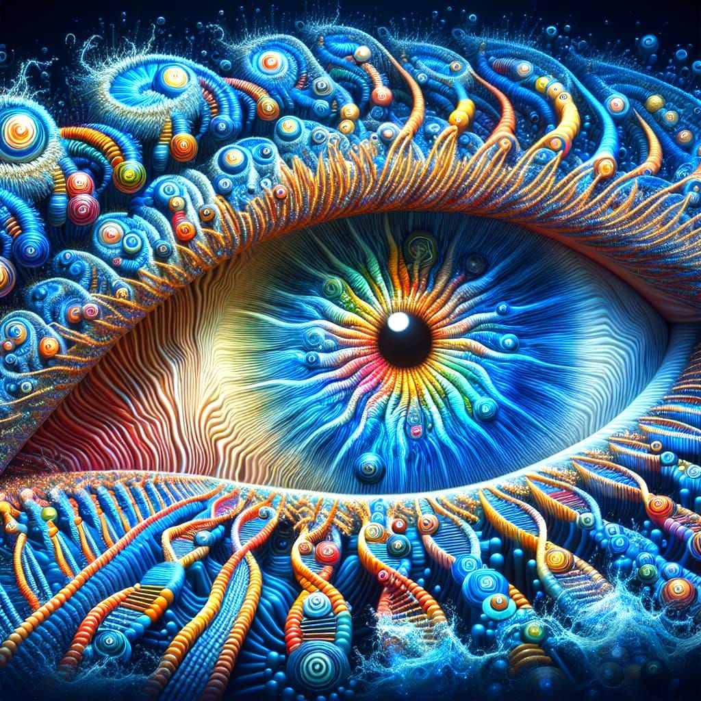 Vibrant DNA Organs with Multicolored Eyes