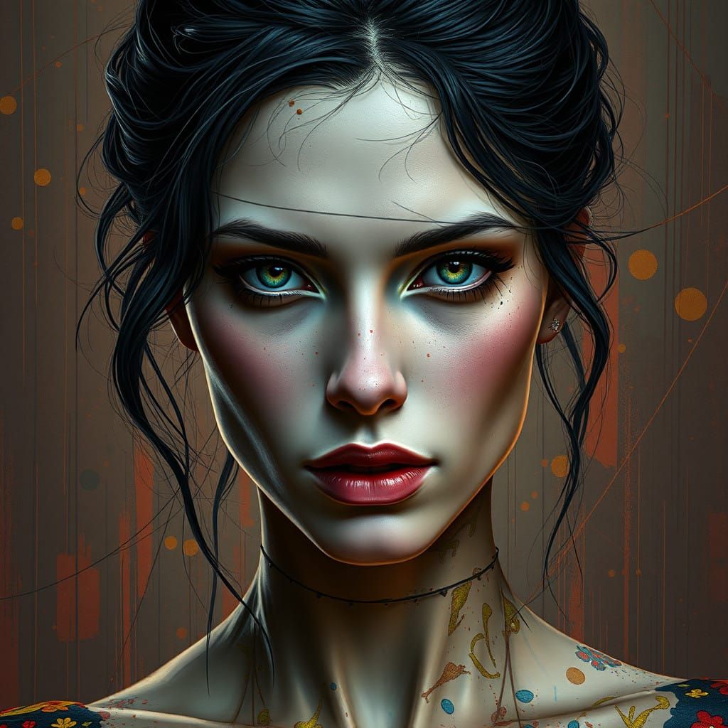 Elegant Aggression in Klimt's Style