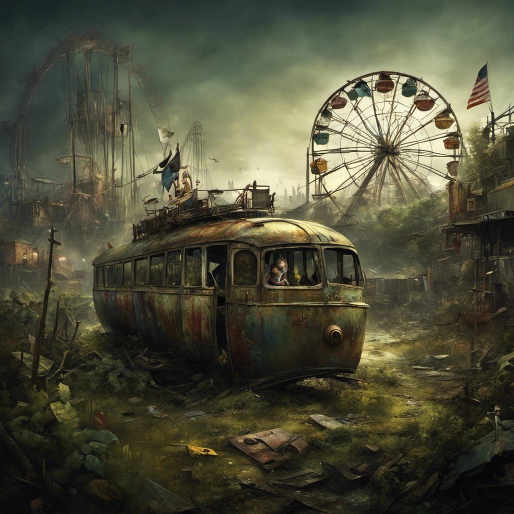 Post-Apocalyptic Coney Island Carnival Scene