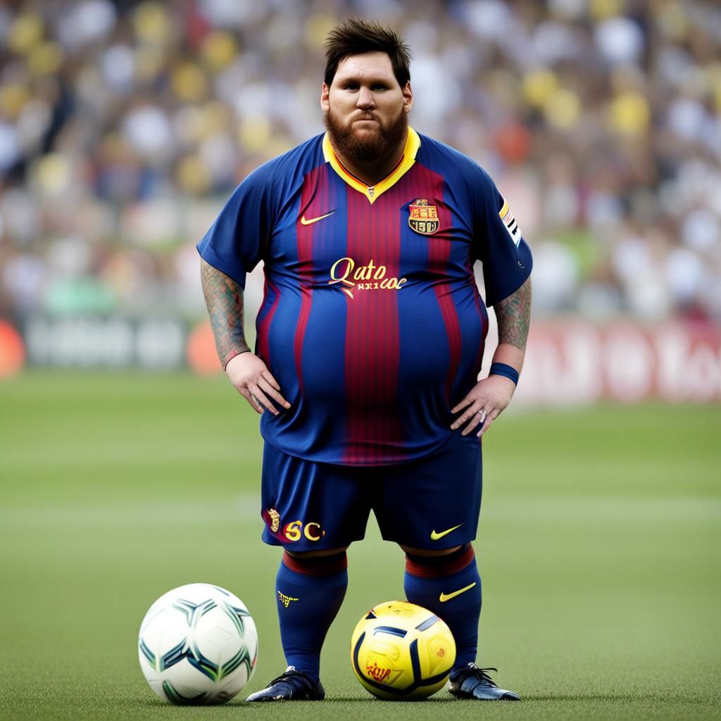 Overweight Messi AI Image