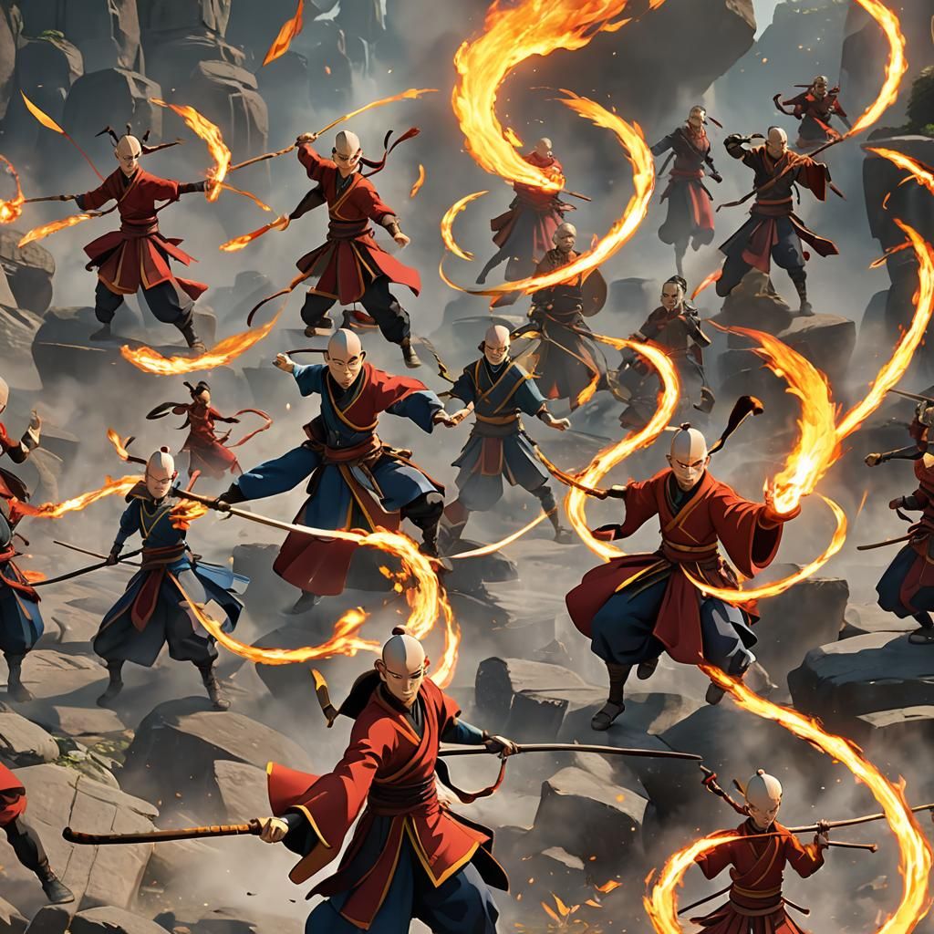 Avatar Bending Fire in Detailed 3D Anime Art