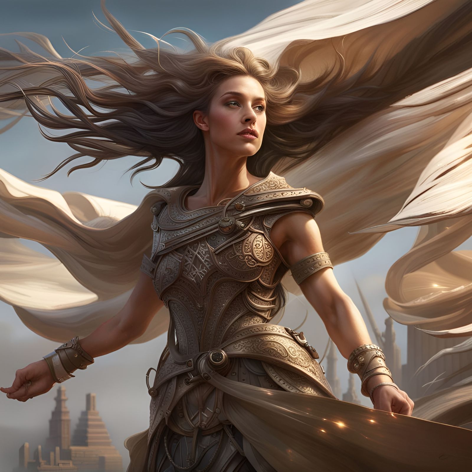 Goddess of Wind: Epic Hyperdetailed Matte Painting