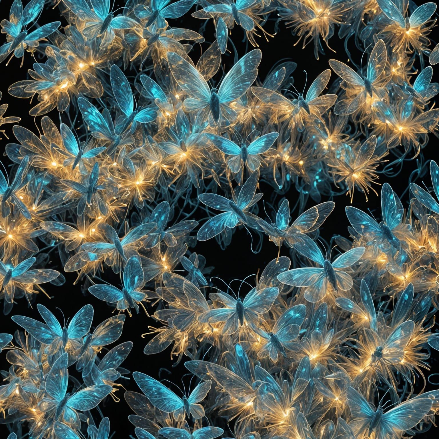 Radiant Glowing Lion with Fur of Light