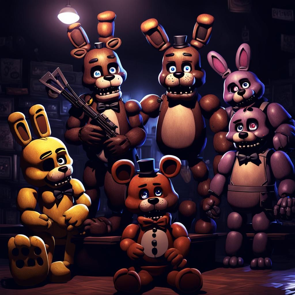 Five Nights at Freddy's in 3D Anime Style