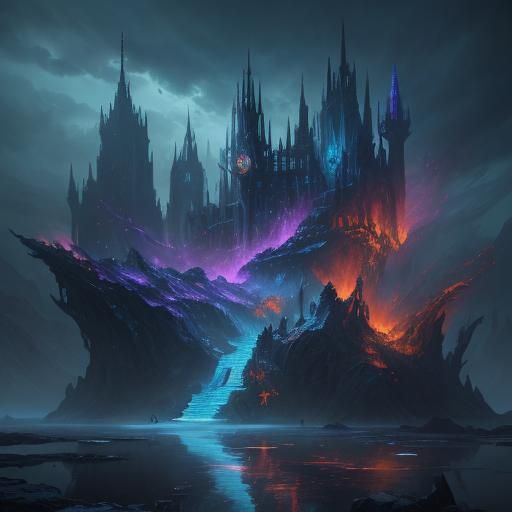 Fantastical Matte Painting in Deep Color, 8K Resolution