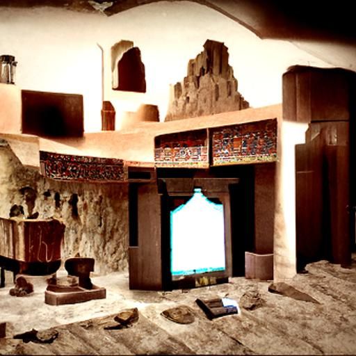 Desert Palace Chamber Filled with Artifacts
