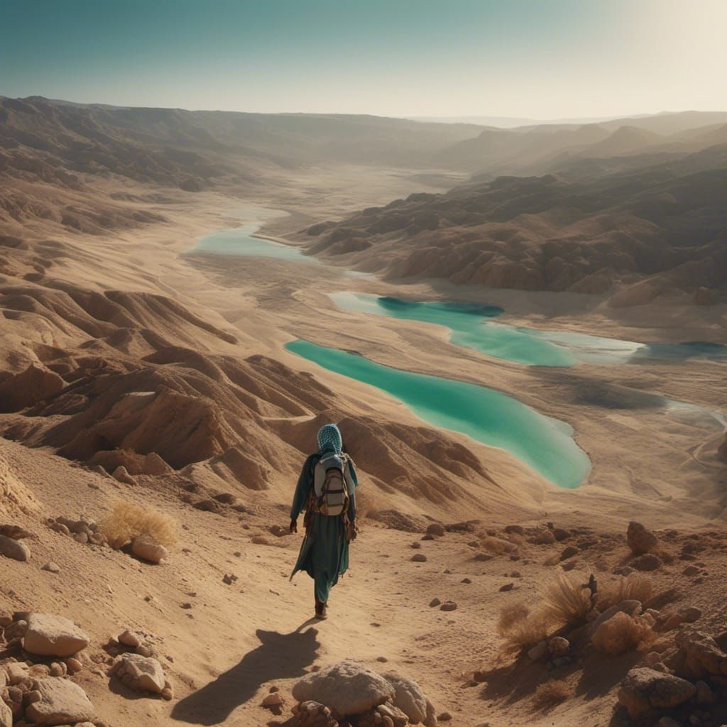 Cinematic Red Sea and Dead Sea Landscape