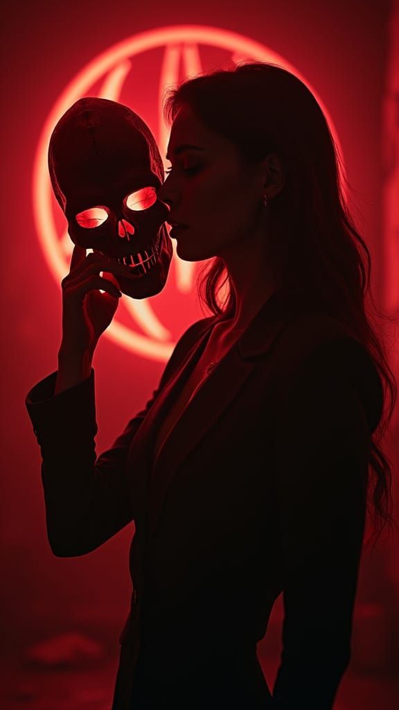 Red Skull Unmasked: A Hyperrealistic Horror Portrait