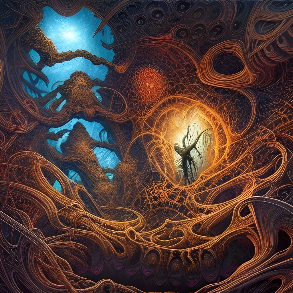 Cosmic Entity: Gothic Death Metal Digital Art