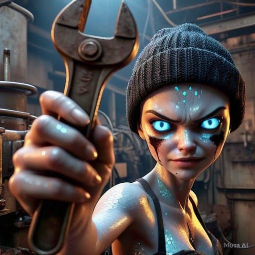 Rebellious Mechanic in a Diesel Punk World