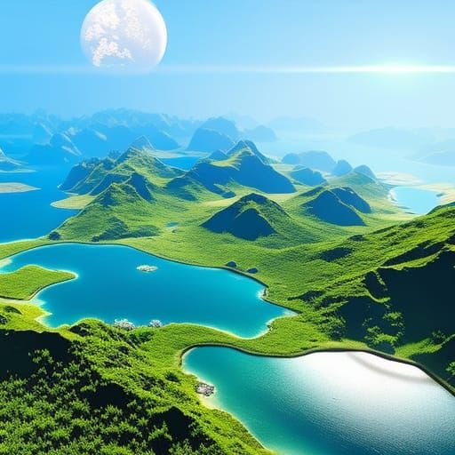 Exoplanet Ecosystem with Unique Flora and Fauna