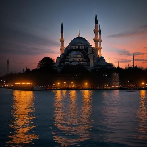 Blue Mosque: Istanbul at Sunset