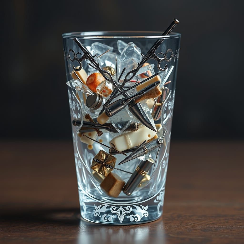 Crystal Glass Overflows with Razor-Sharp Miniatures in Hypno...