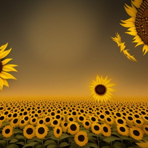 Metallic Sunflowers with Black Metal Undertones