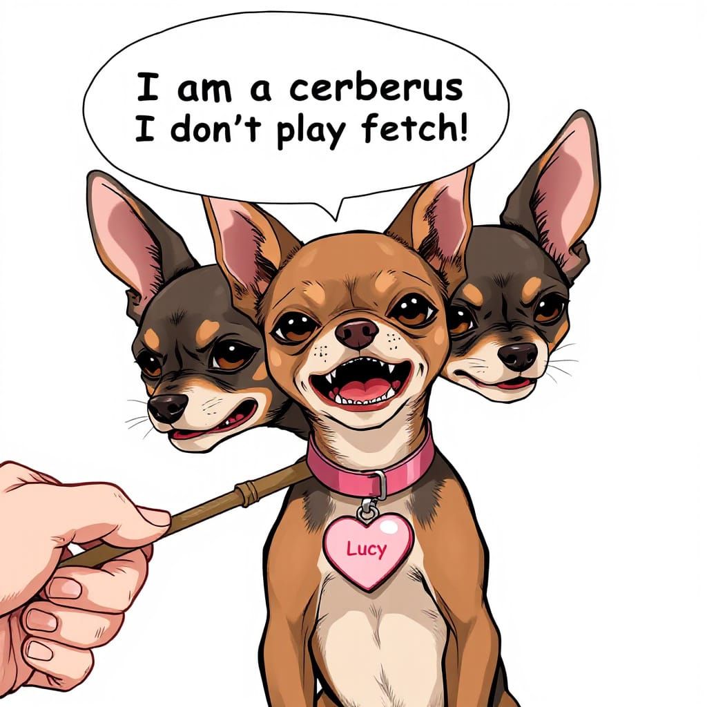 Anime Chihuahua Cerberus Refuses to Play Fetch
